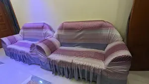 3-Piece Solid Teak Wood Sofa Set With Free Ready-Made Seat Cover