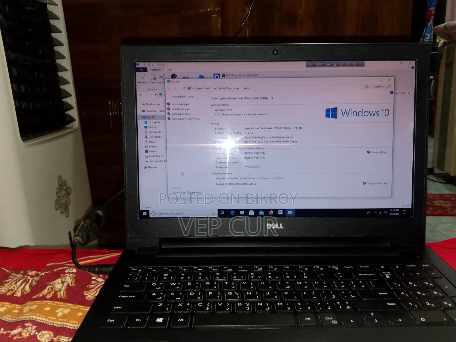 Laptop Dell Inspiron 15 3000 2GB Intel Core i3 HDD 512GB