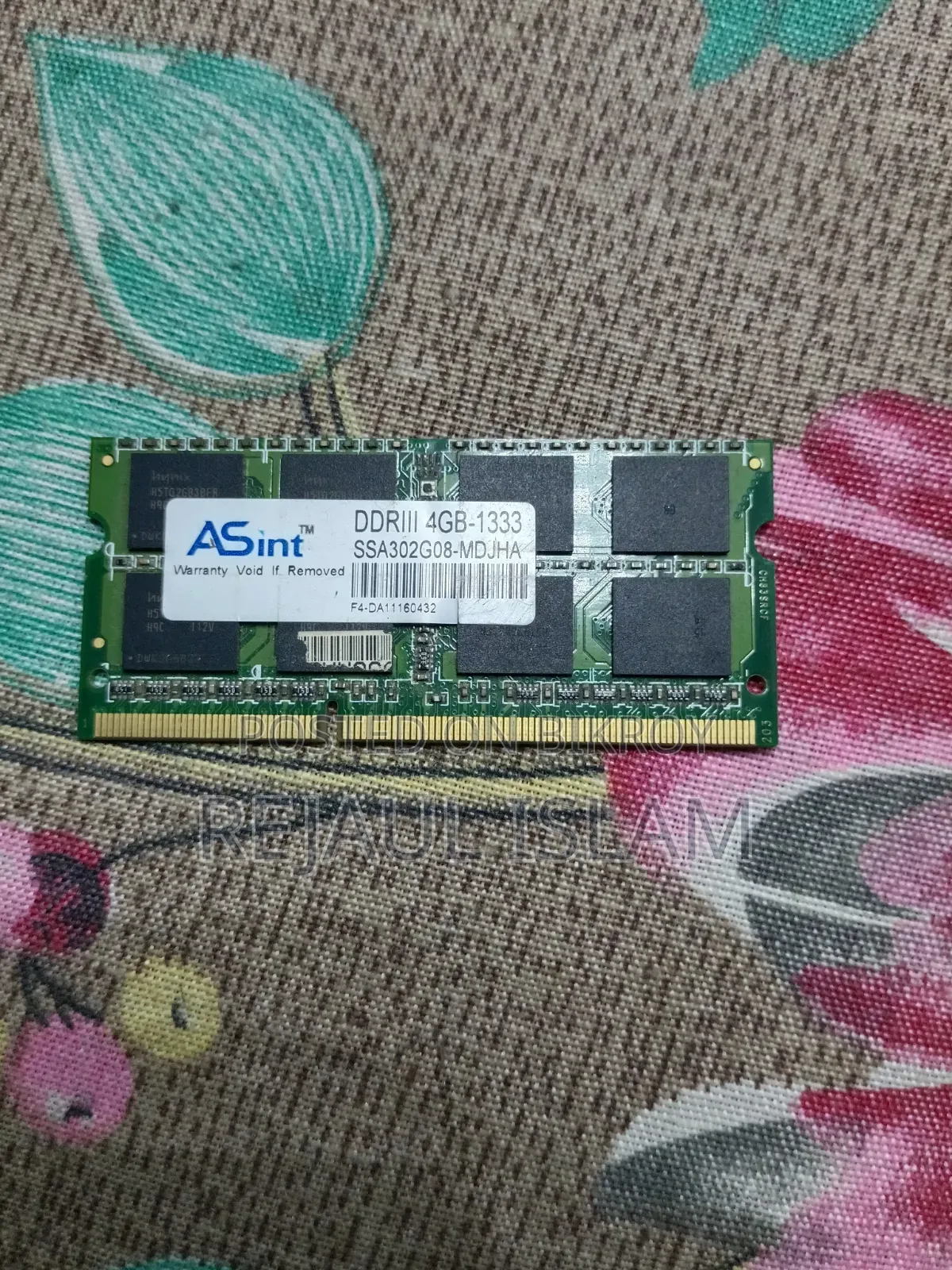 ল্যাপটপ ৪ জিবি RAM