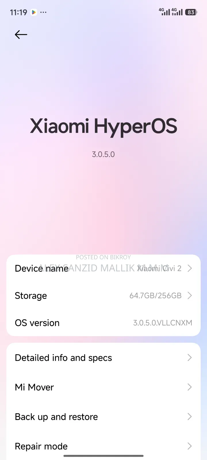 Xiaomi Civi 2 256 GB Pink