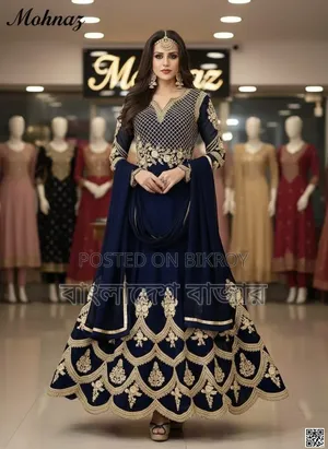 Semi-stitched Georgette Floor Touch Anarkali