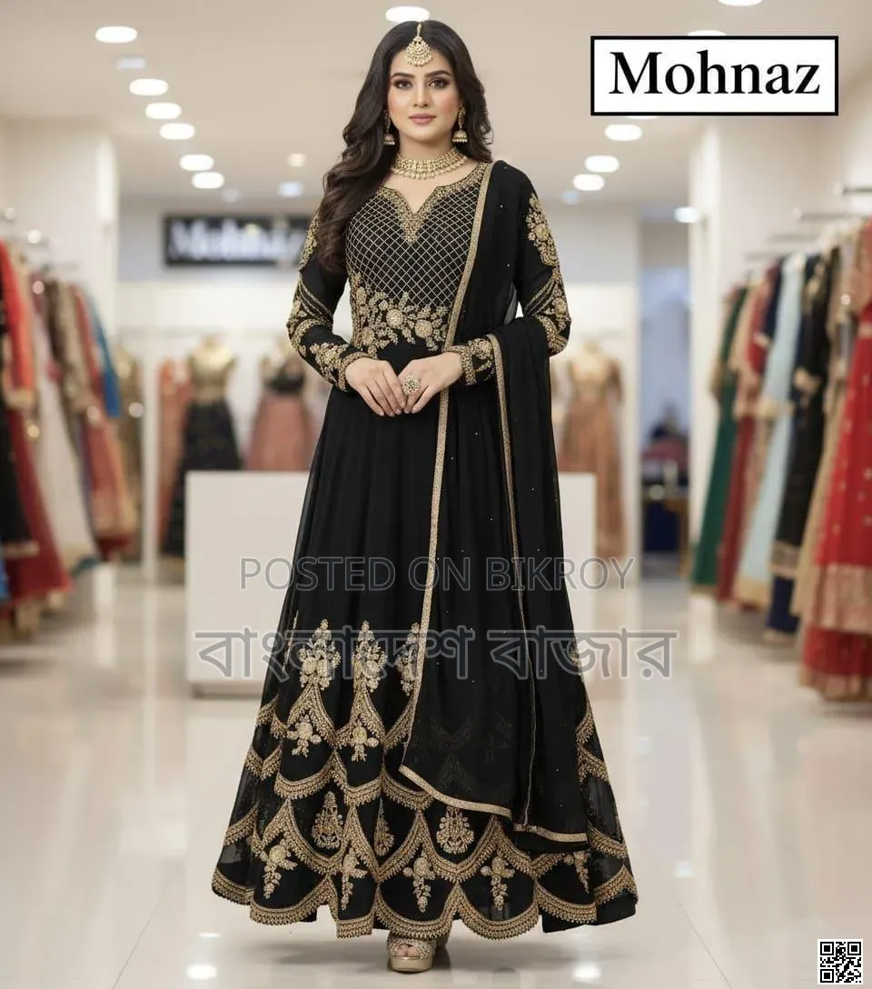 Semi-stitched Georgette Floor Touch Anarkali