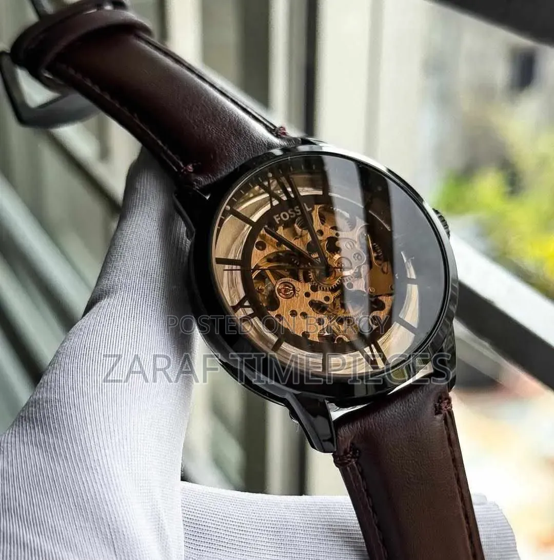 FOSSIL স্কেলিটন অটোমেটিক - লেদার বেল্ট
