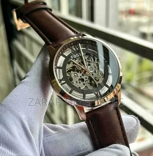 FOSSIL স্কেলিটন অটোমেটিক - লেদার বেল্ট
