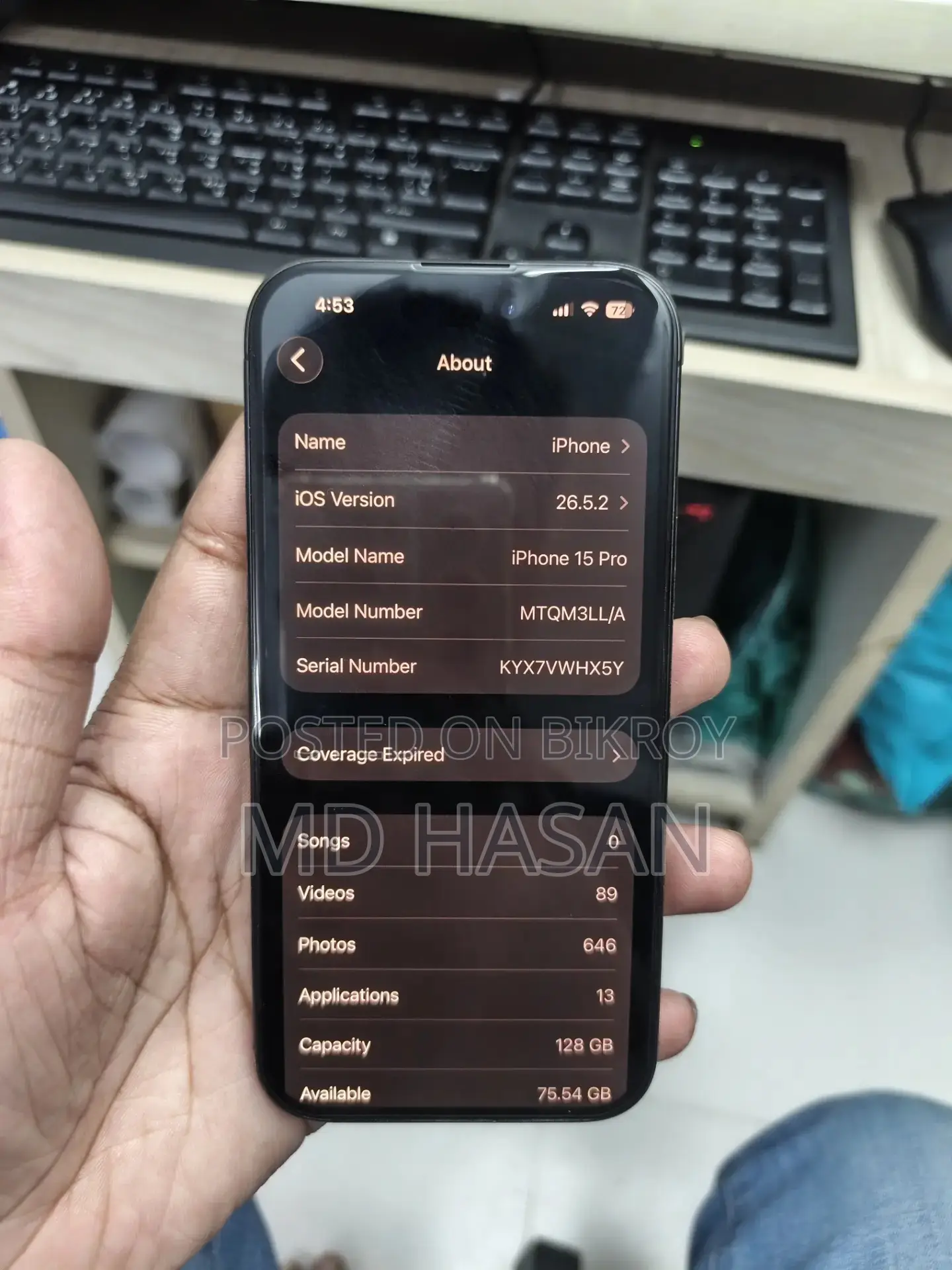 Apple iPhone 15 Pro 128 GB Black