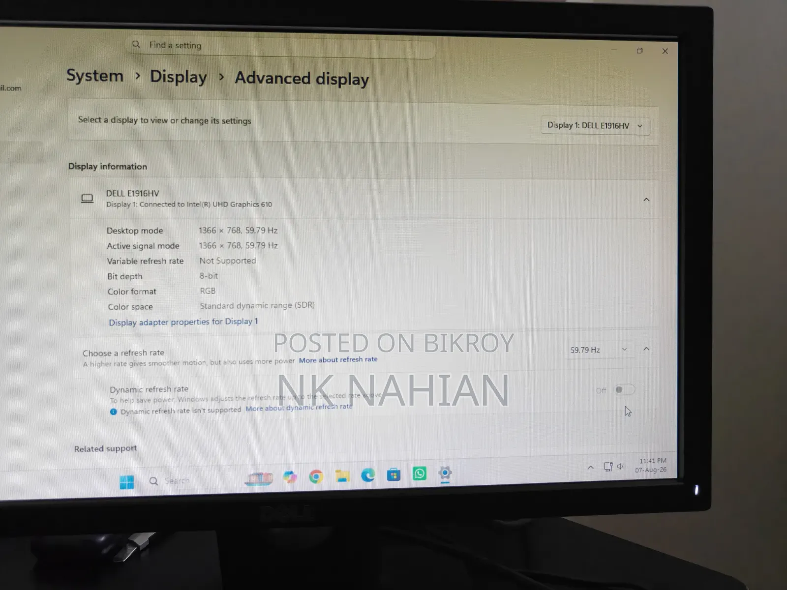 Dell E1916HV 18.5" LED Monitor | Excellent Condition