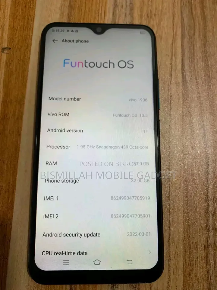 Vivo Y11 32 GB Blue