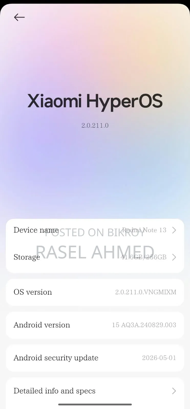 Xiaomi Redmi Note 13 256 GB Blue