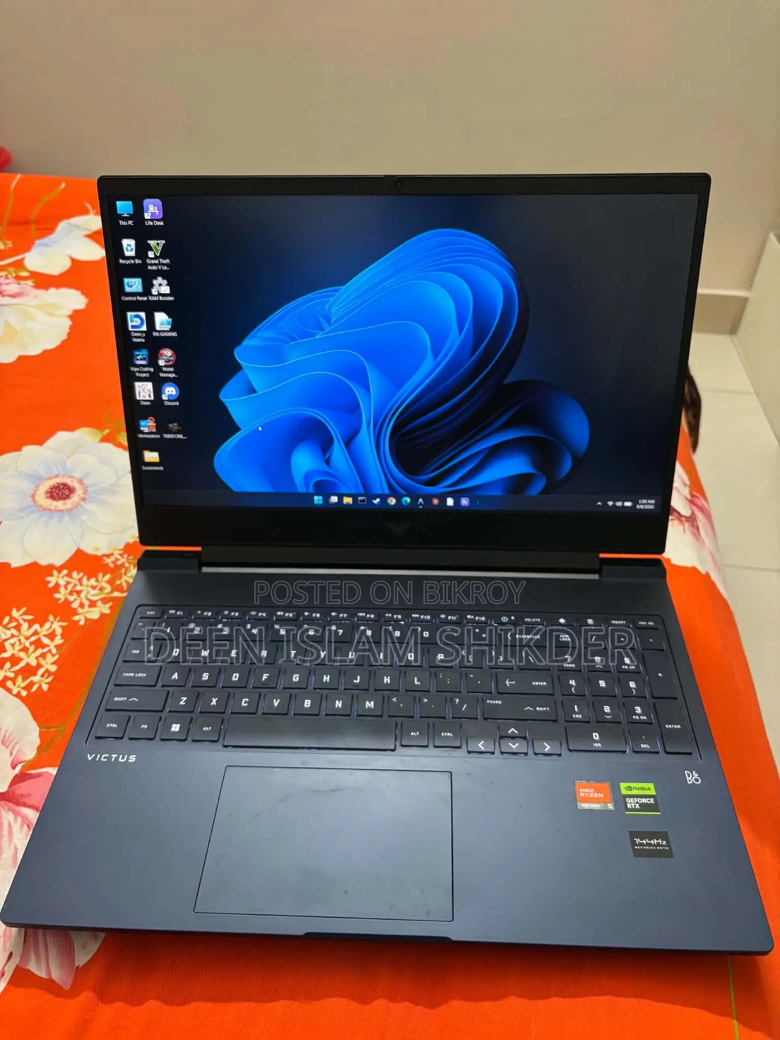 Laptop HP Victus 16 16GB AMD Ryzen 5 SSD 500GB