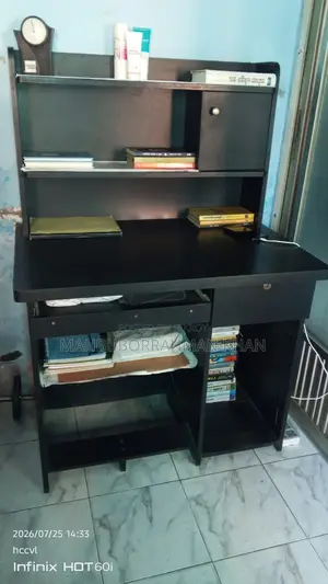 Multi-Purpose Black Study Table | Computer Reading Desk