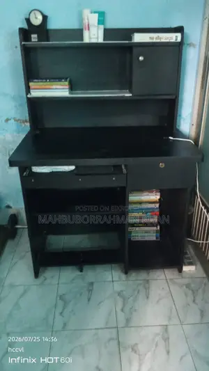 Multi-Purpose Black Study Table | Computer Reading Desk