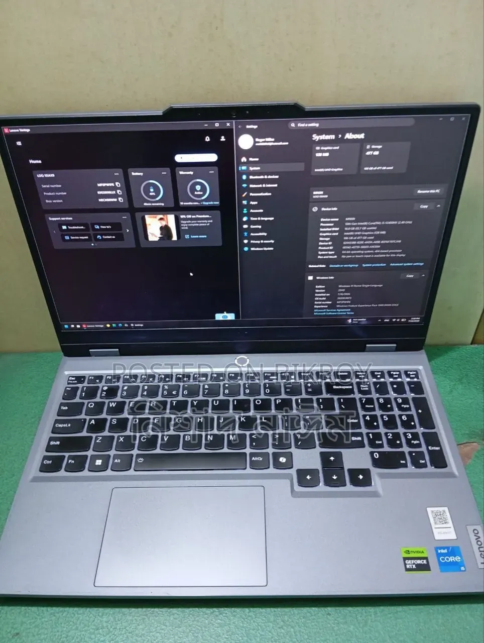 Laptop Lenovo LOQ 15ARP9 16GB Intel Core i5 SSD 512GB