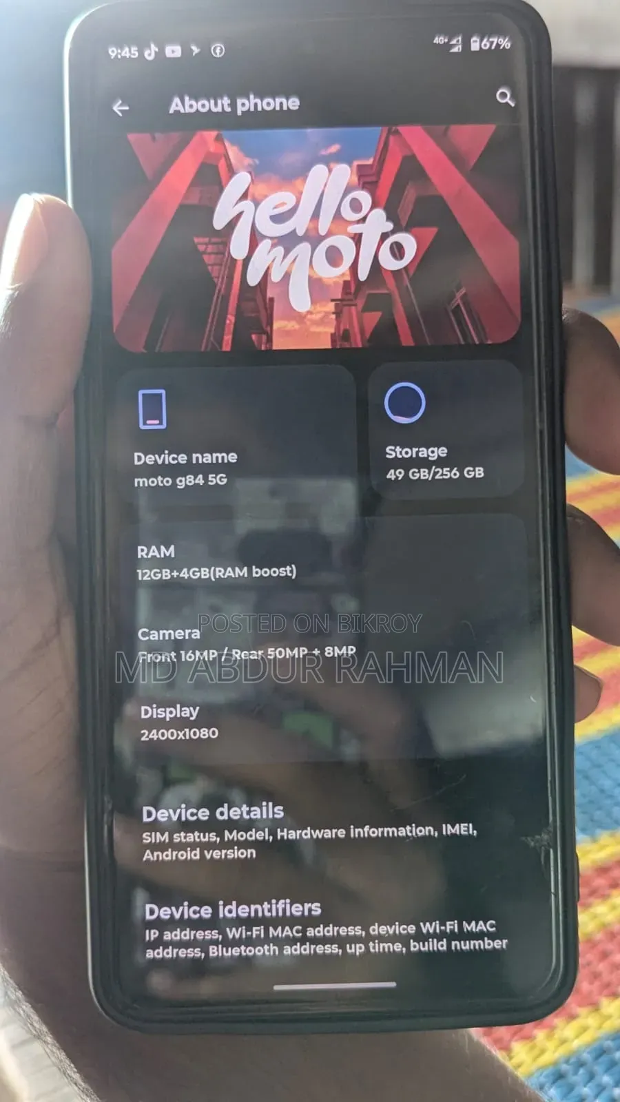 Motorola Moto G84 5G 256 GB White