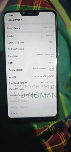 New Oppo A3s 256 GB White
