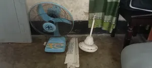 One ceiling fan and one table fan