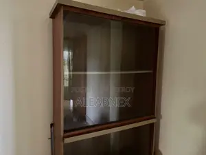 Glass Sliding Door Bookshelf / Display Cabinet