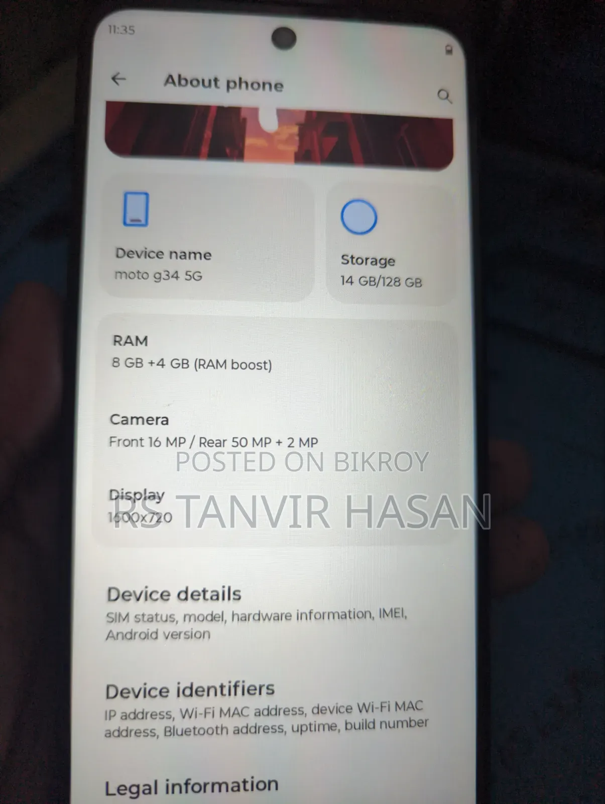 Motorola G34 5G 128 GB Black