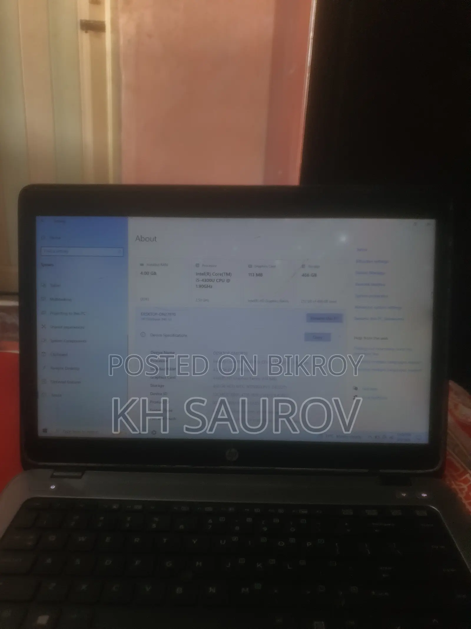 Laptop HP EliteBook 840 G3 4GB Intel Core i5 HDD 500GB