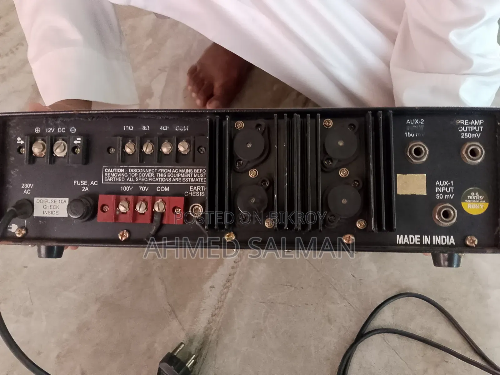 A used fresh condition amplifier will be sold.