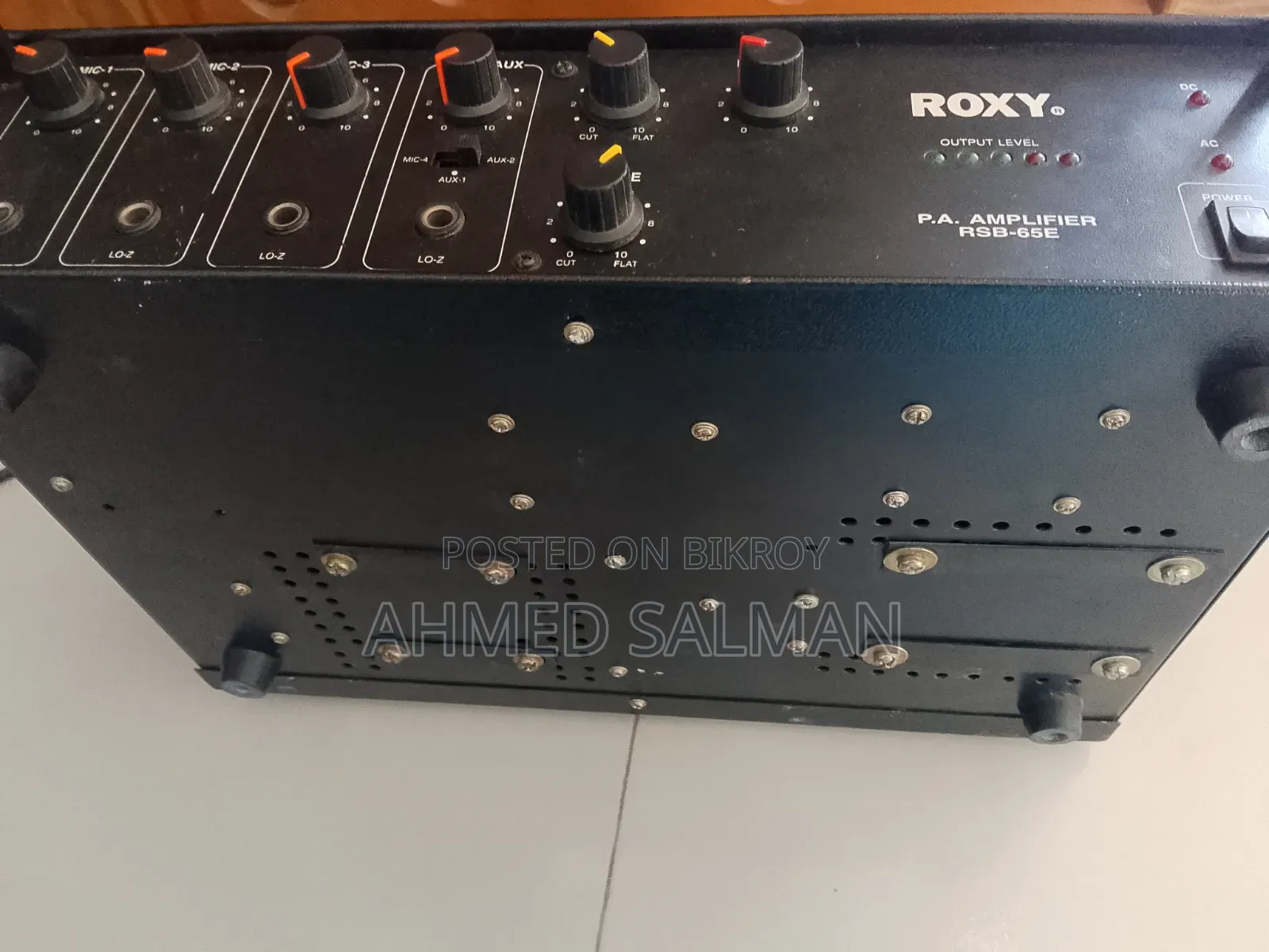 A used fresh condition amplifier will be sold.