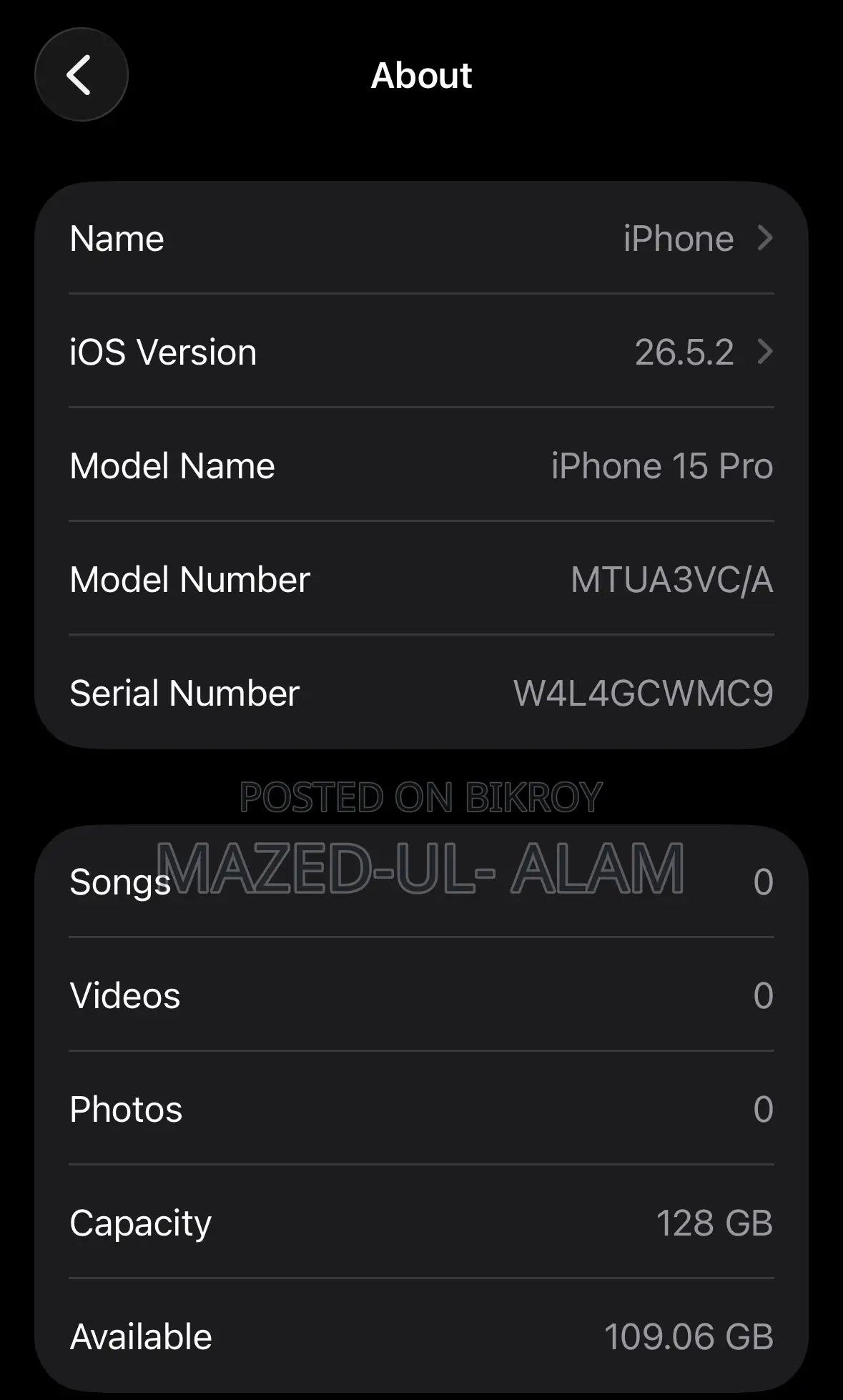 Apple iPhone 15 Pro 128 GB Blue