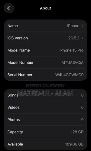 Apple iPhone 15 Pro 128 GB Blue