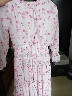 Tops, One Piece, White and Pink Colour