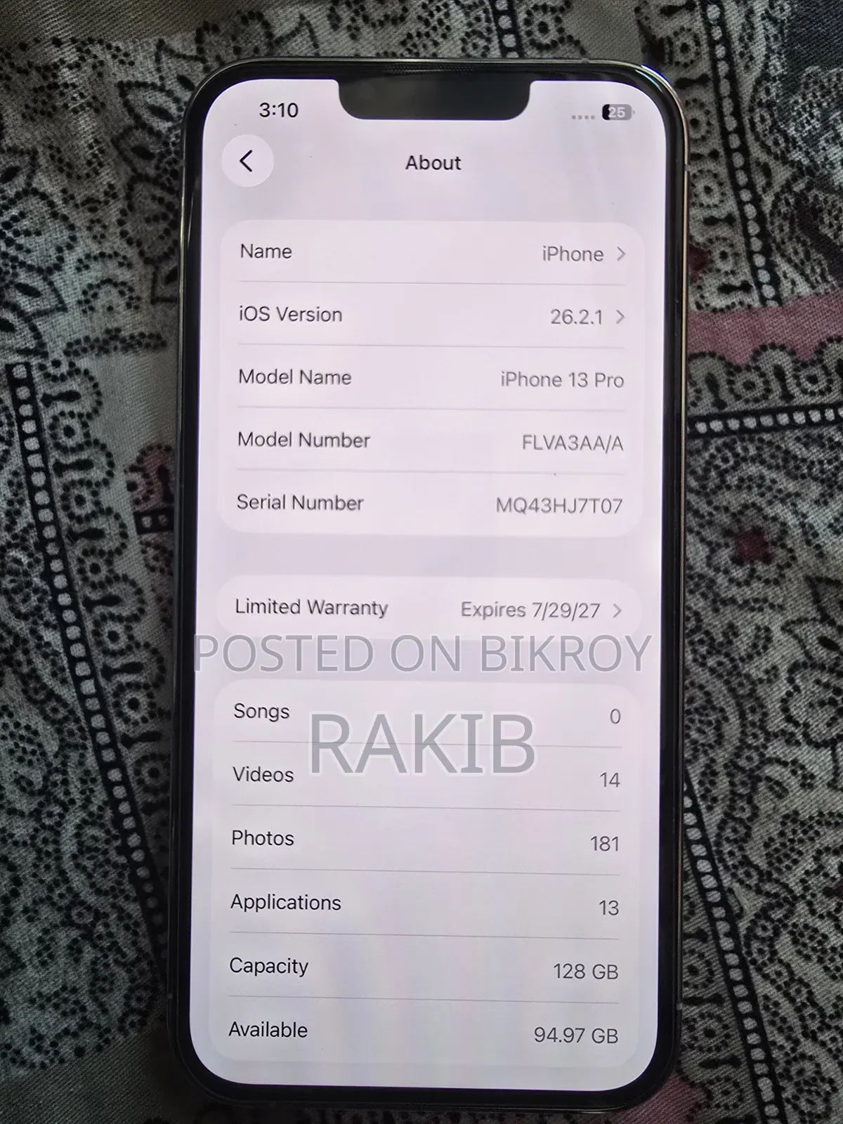 New Apple iPhone 13 Pro 128 GB White