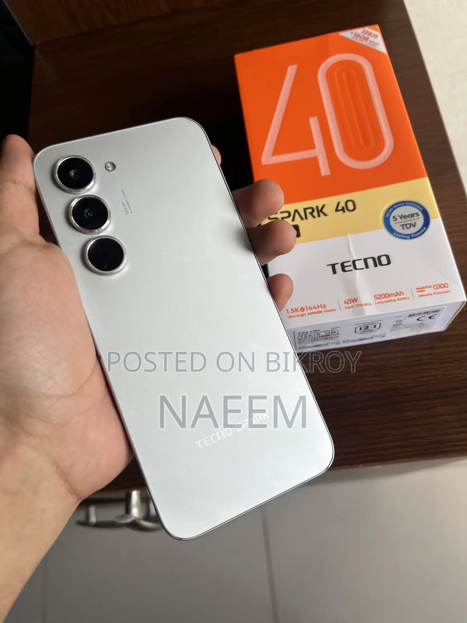 Tecno Spark 40 Pro 128 GB White