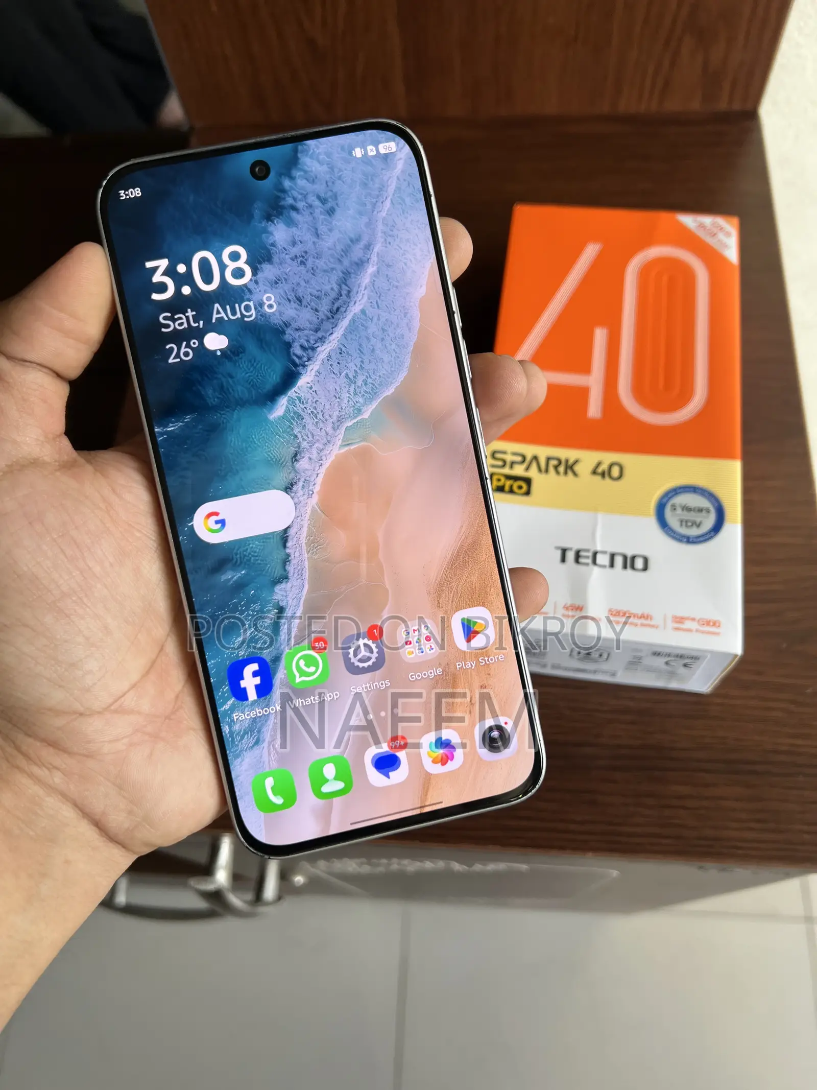 Tecno Spark 40 Pro 128 GB White
