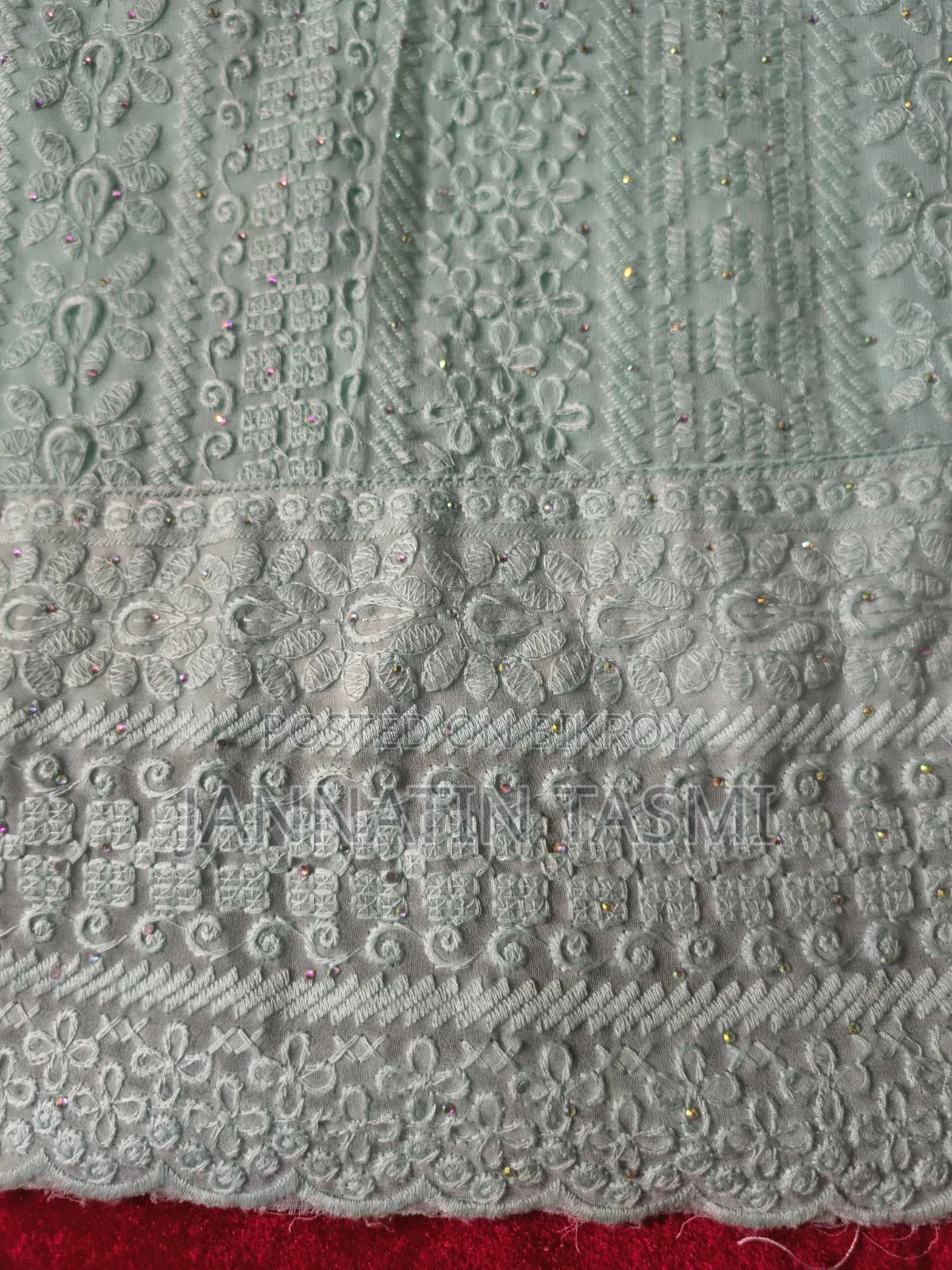 Simple Georgette 2 Pice Back Side Plain and Inner Attach Body Size 40