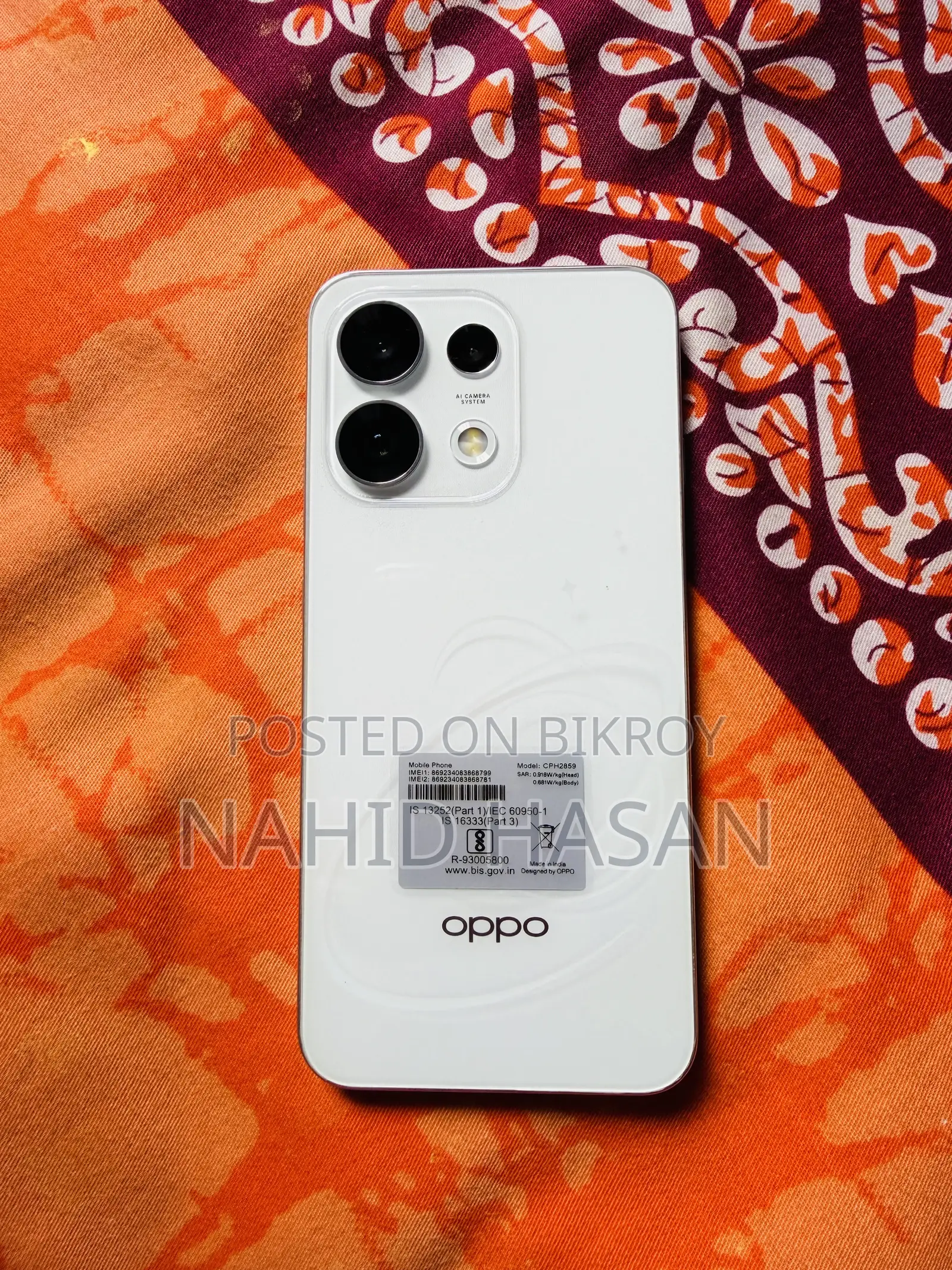 New Oppo Reno 256 GB White