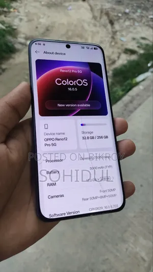 অপো রেনো১২ প্রো ৫জি ২৫৬ জিবি ব্ল্যাক