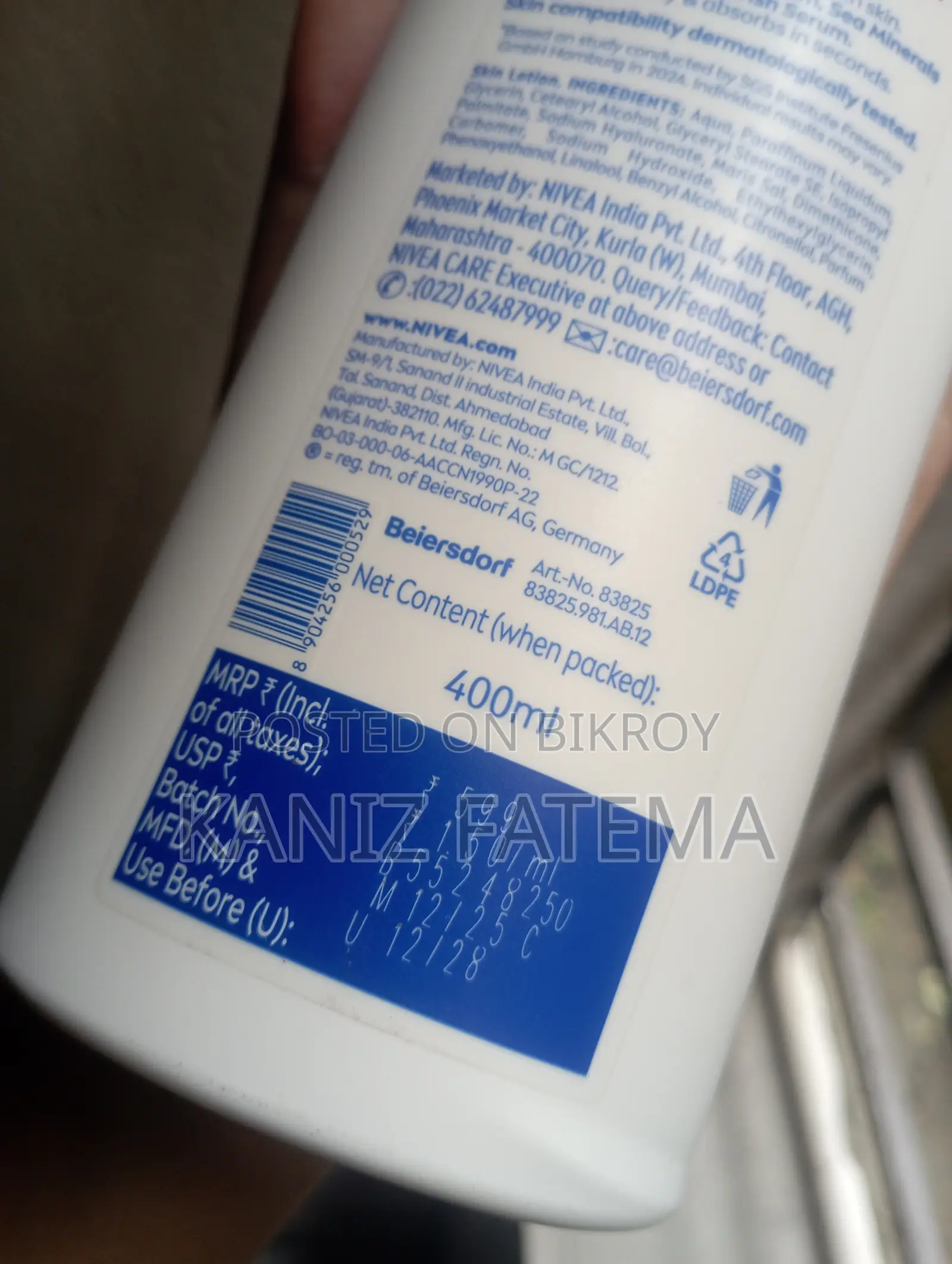 Nivea Express Hydration Body Lotion