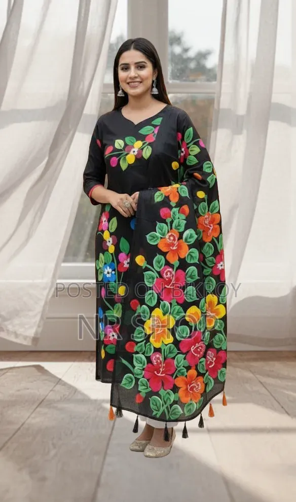VIP Cotton Voile Block Print Three Piece – Elegant Collection