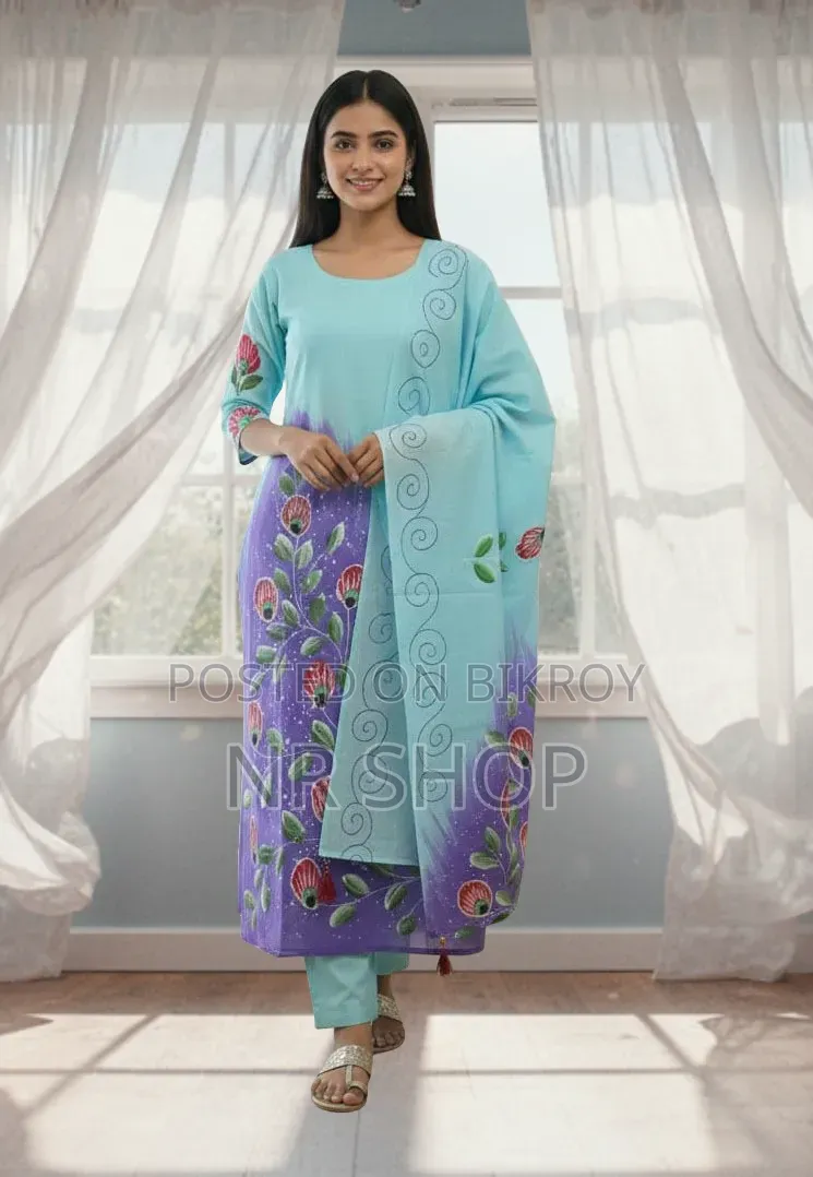 VIP Cotton Voile Block Print Three Piece – New Collection
