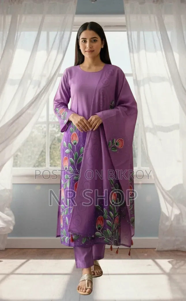 VIP Cotton Voile Block Print Three Piece – New Collection