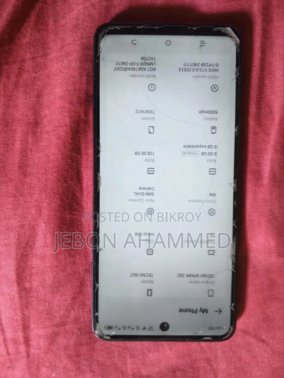 Tecno Spark 20C 128 GB Black