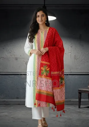 VIP Cotton Voile Block Print Three Piece – Stylish Collection