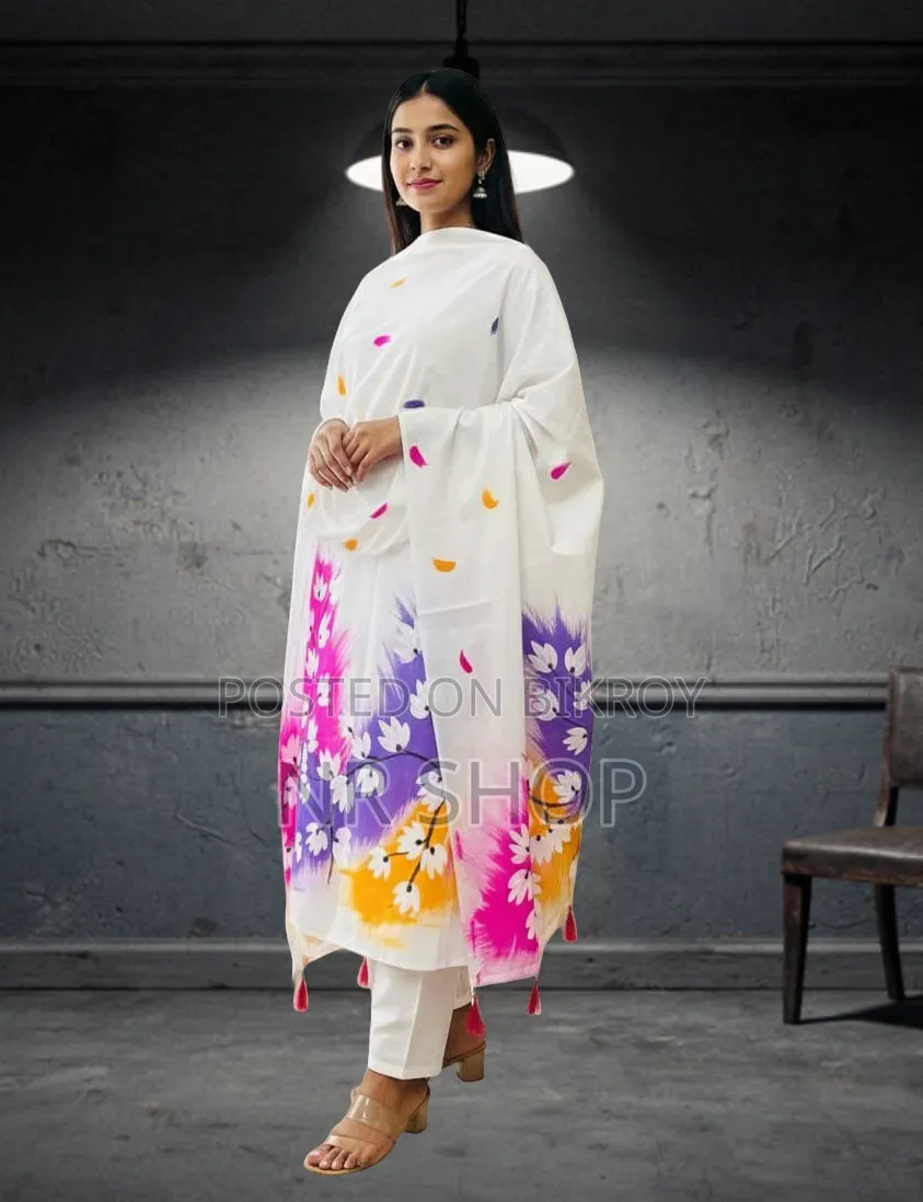 VIP Cotton Voile Block Print Three Piece – Stylish Collection