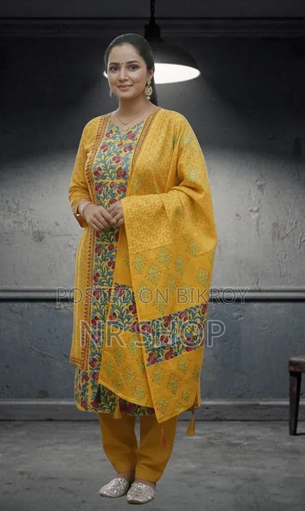 VIP Cotton Voile Block Print Three Piece – Stylish Collection