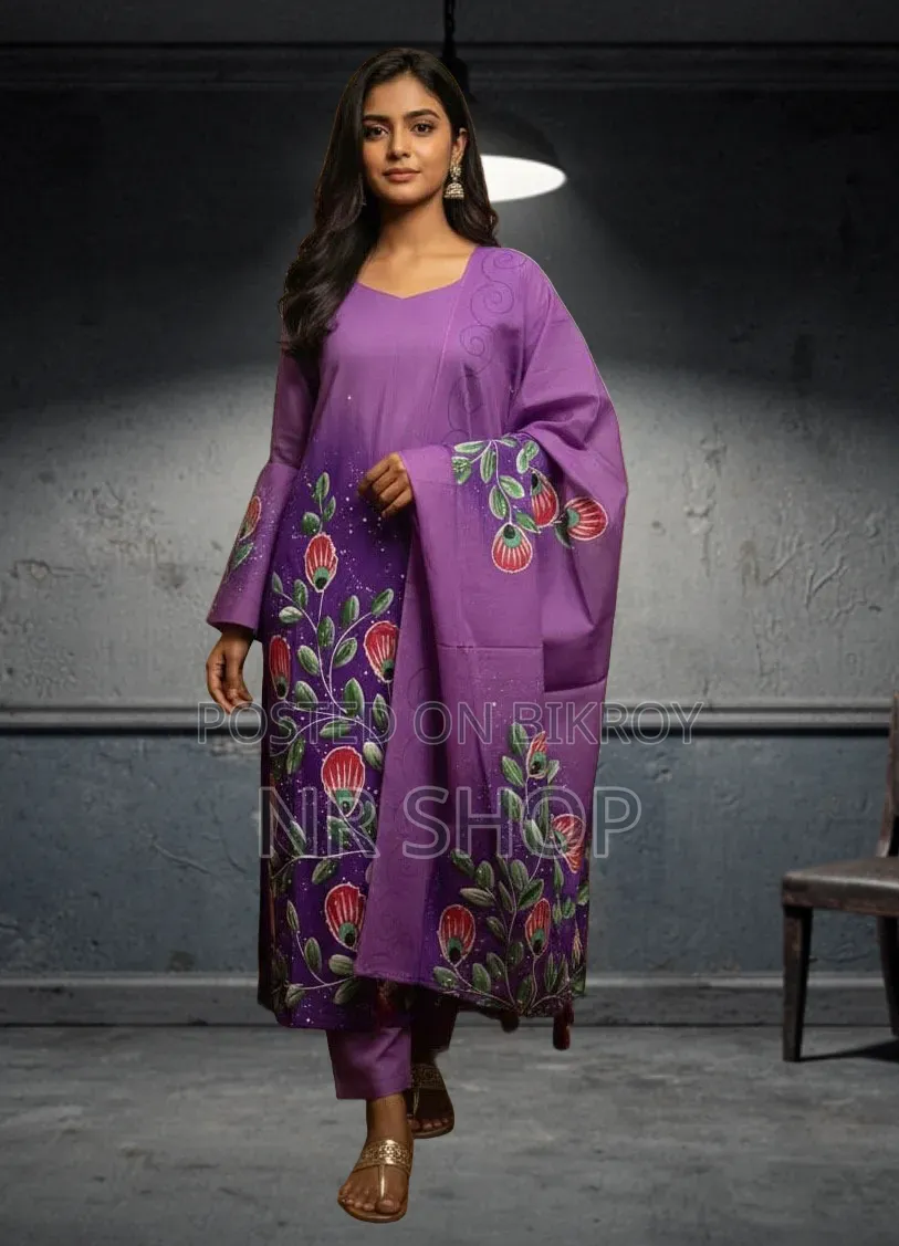 VIP Cotton Voile Block Print Three Piece – Stylish Collection