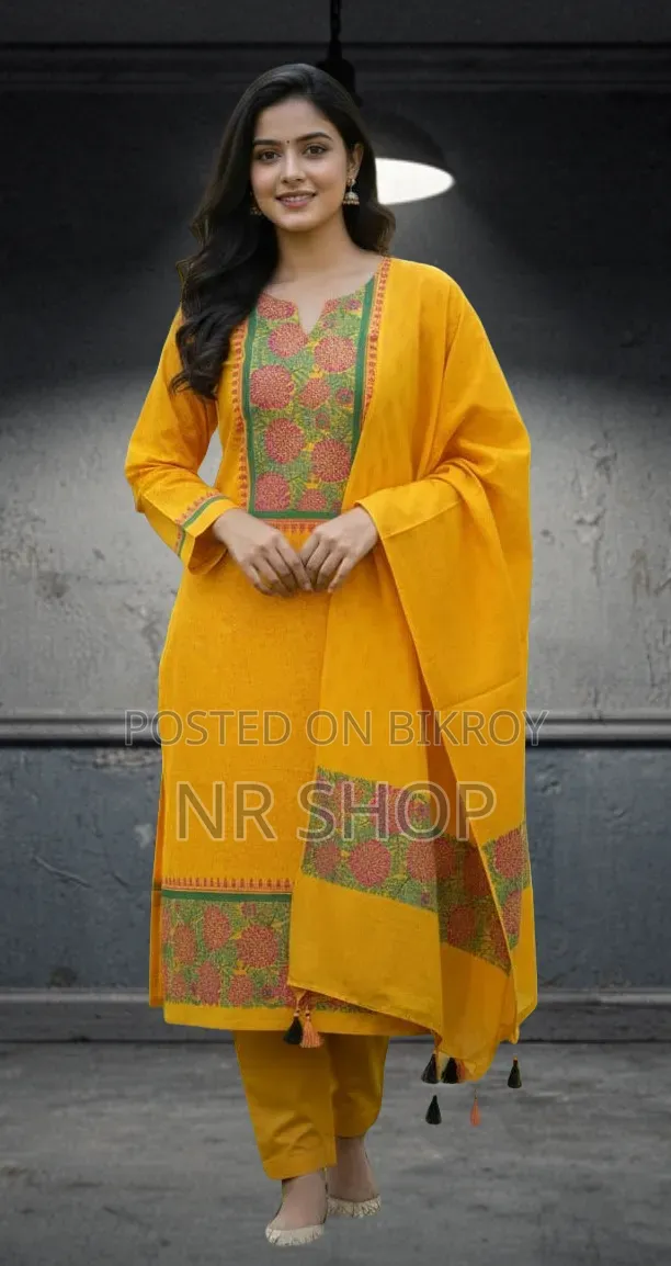 VIP Cotton Voile Block Print Three Piece – Stylish Collection
