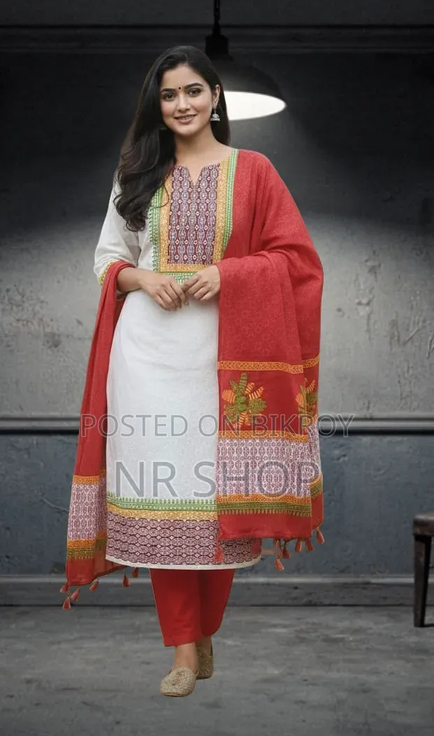 VIP Cotton Voile Block Print Three Piece – Stylish Collection