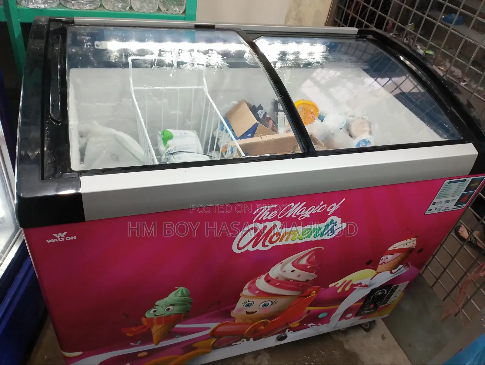 Beverage and Ice Cream Cooler Fridge for Shop