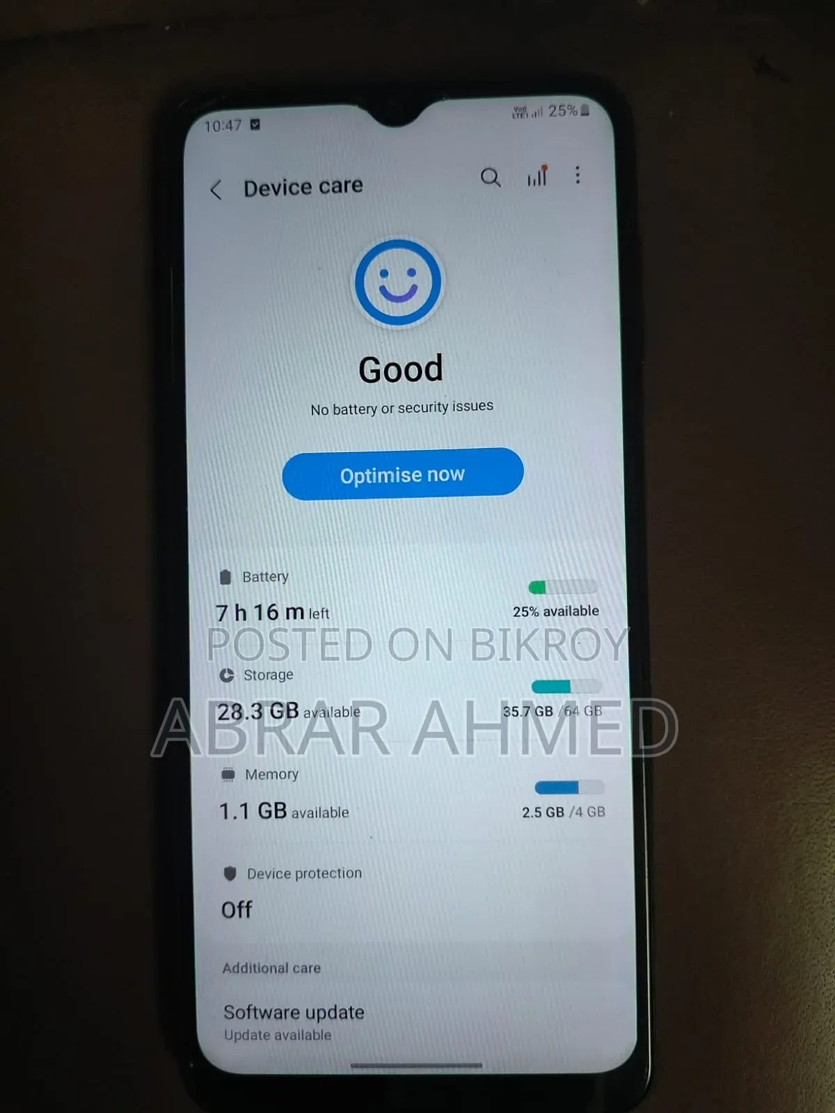 স্যামসাং গ্যালাক্সি এ১২ ৬৪ জিবি নীল