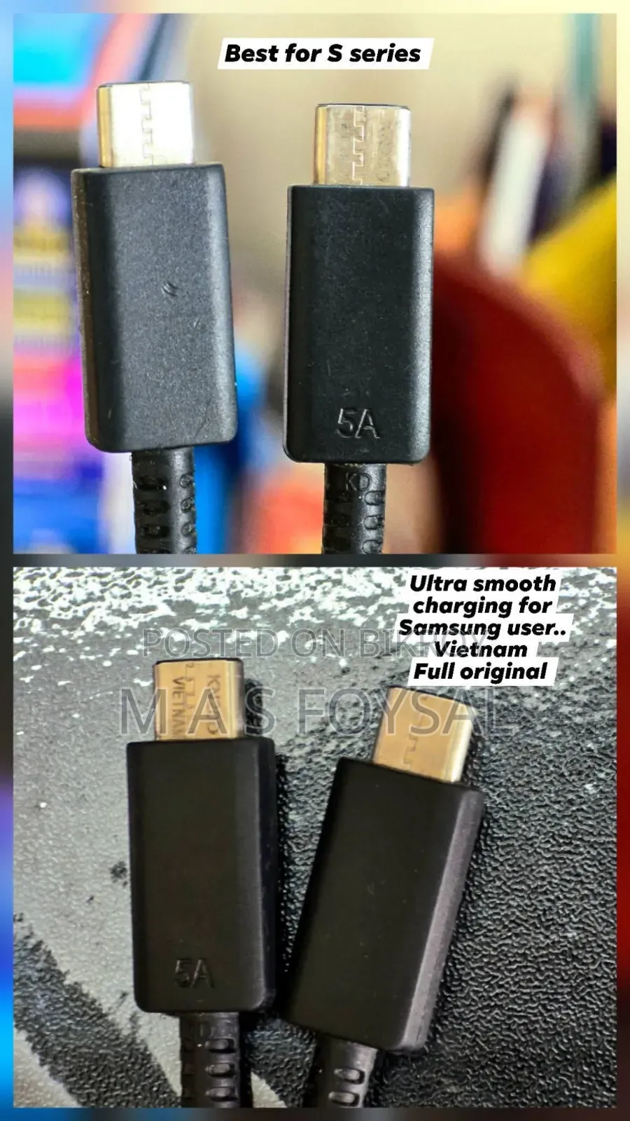 Original Cable for Samsung and iPhone