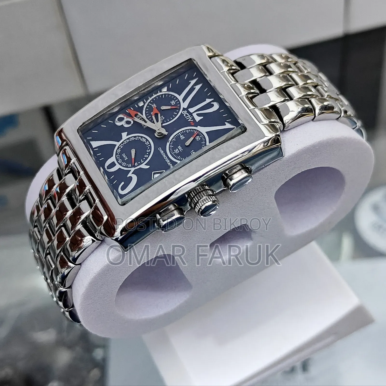 Westar Activ Chronograph Men's Watch Square Dial Stainless Steel