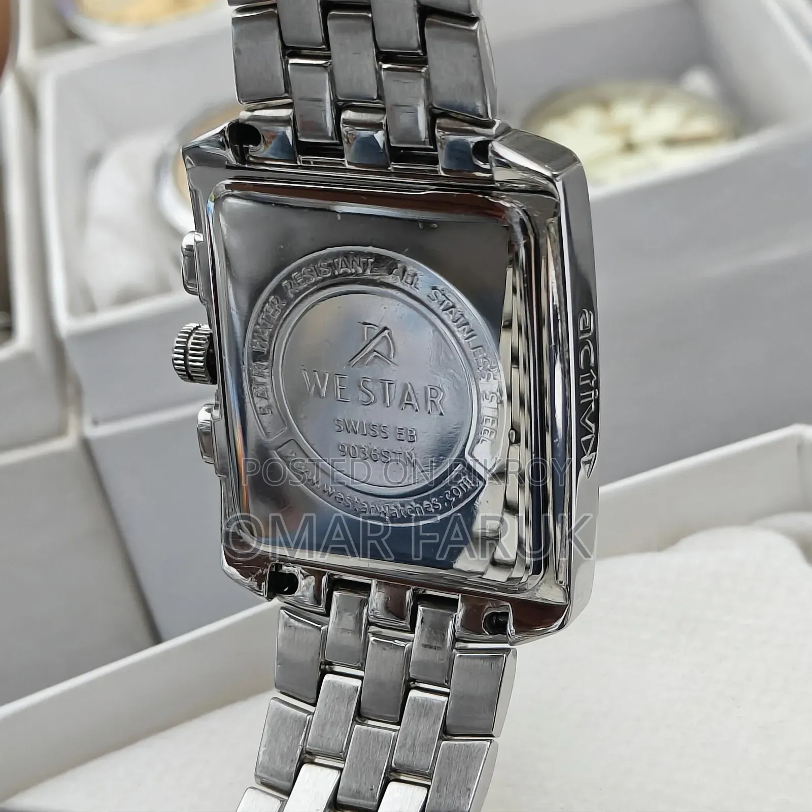 Westar Activ Chronograph Men's Watch Square Dial Stainless Steel