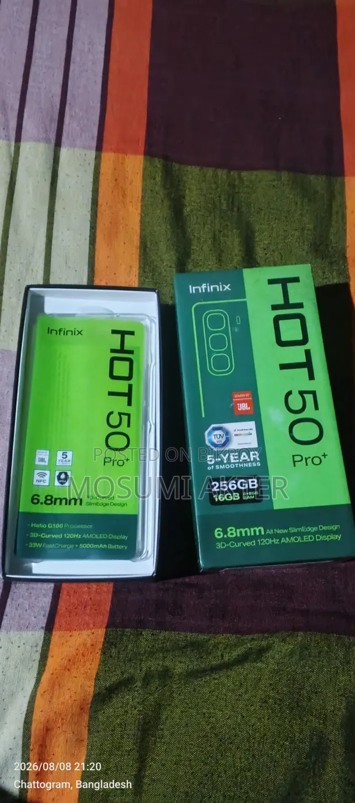 ইনফিনিক্স হট ৫০ প্রো+ ৪জি ২৫৬ জিবি নীল